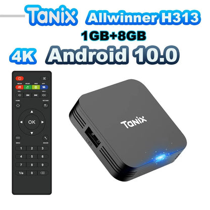 Tanix TX1 Android TV Box Allwinner H313 2.4G Wifi Mini Smart TV Stick Power by DC 5V 2A
