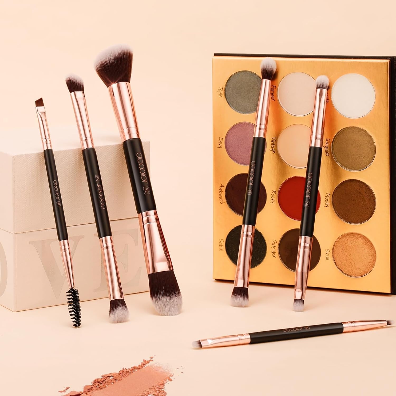 Makeup Brushes 6Pieces Double Sided Makeup Brushes Set | Professional Foundation Eyeshadow Travel Make up Brushes Kits