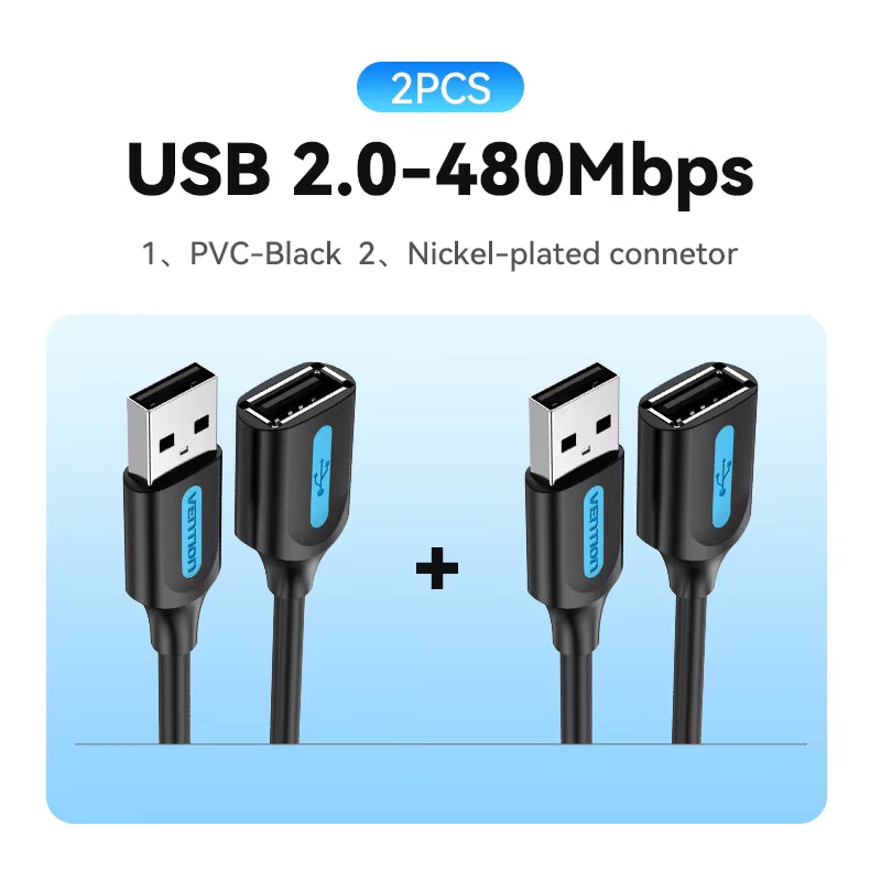 USB 3.0 Extension Cable USB 3.0 2.0 Cable Extender Data Cord for PC Smart TV Xbox One SSD Fast Speed USB Cable Extension
