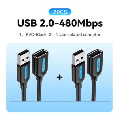 USB 3.0 Extension Cable USB 3.0 2.0 Cable Extender Data Cord for PC Smart TV Xbox One SSD Fast Speed USB Cable Extension