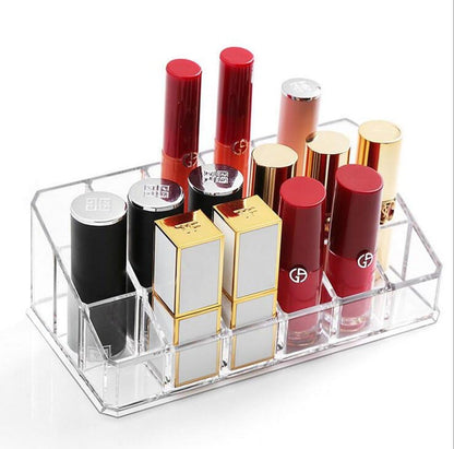 Lipstick Holder Lipgloss Organizer 18 Slot Makeup Cosmetics Storage Display