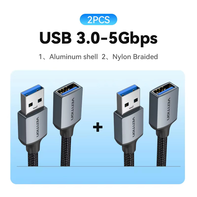 USB 3.0 Extension Cable USB 3.0 2.0 Cable Extender Data Cord for PC Smart TV Xbox One SSD Fast Speed USB Cable Extension