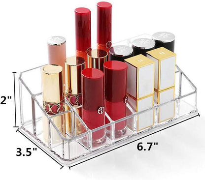 Lipstick Holder Lipgloss Organizer 18 Slot Makeup Cosmetics Storage Display