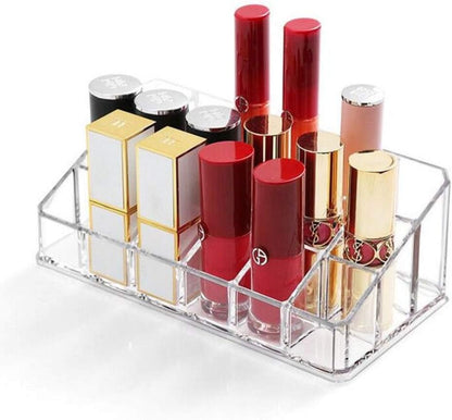 Lipstick Holder Lipgloss Organizer 18 Slot Makeup Cosmetics Storage Display