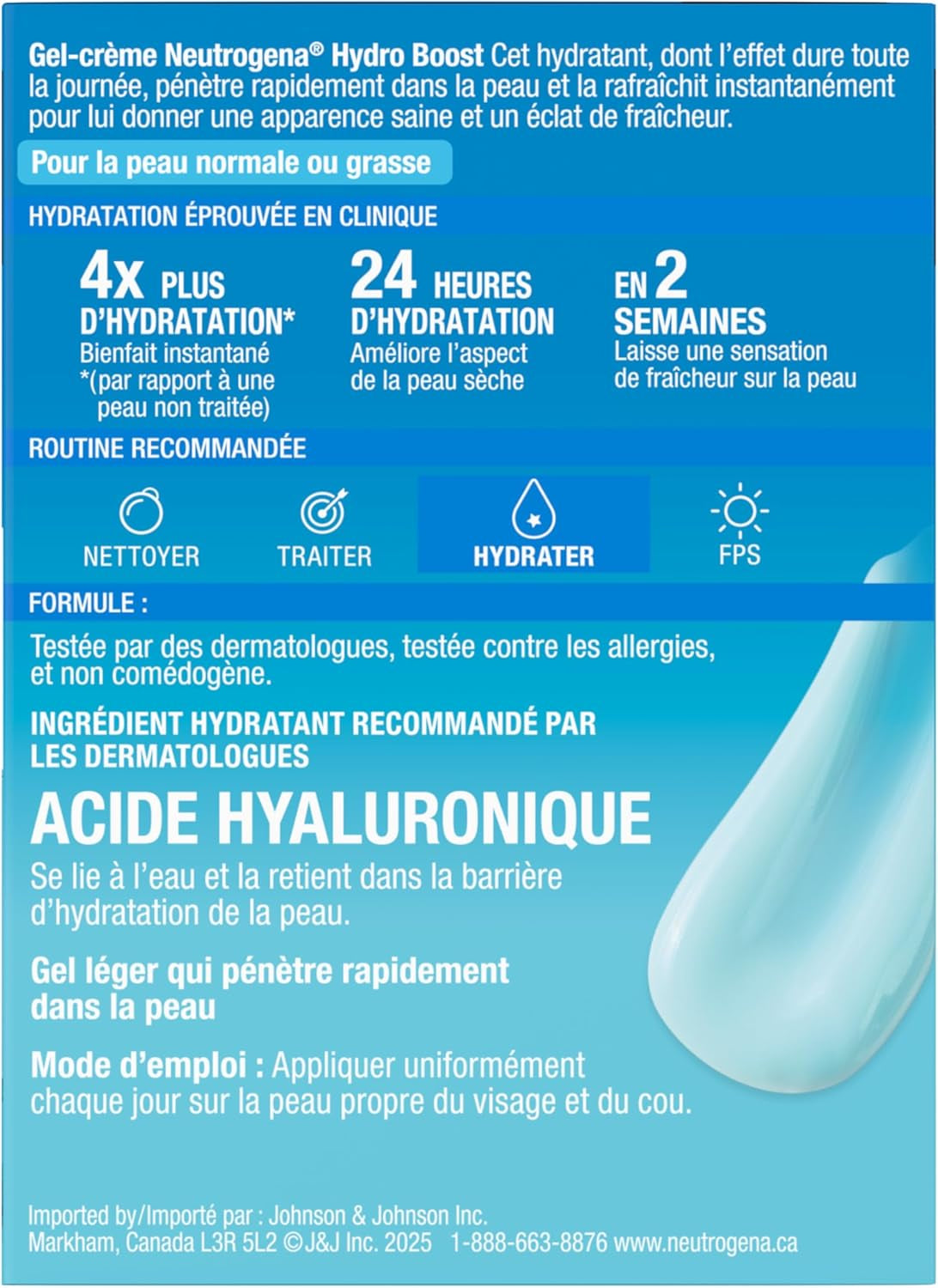 Hydro Boost Gel Cream Face Moisturizer, 47Ml | Lightweight Moisturizer with Hyaluronic Acid, Instant Absorption, Oil-Free, Non-Comedogenic, for Normal to Dry Skin