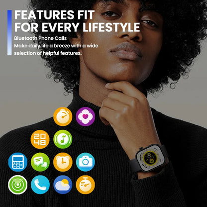 Bluetooth Calling Smartwatch 2.03" HD Screen Health Tracker