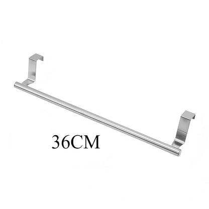 Towel Rod Steel Metal Wire over Cabinet Towel Rack Storage Organizer Bathroom Door Hanging Towel Rack Punch-Free Rag Hanger