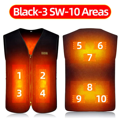 Usb Heated Vest Men Women Rechargeable Warming Self Heating Vest Fleece Electric Heated Jacket Clothing Thermal Waistcoat