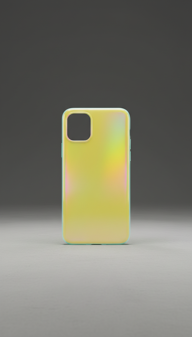 Holographic Phone Case in Solar Yellow